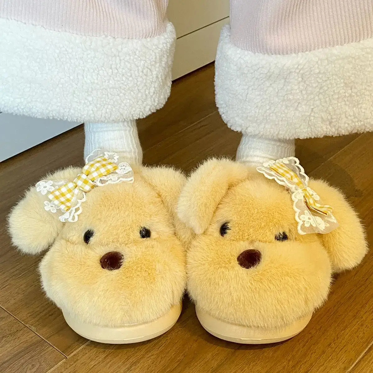 2025 Cartoon Bow Stuffed Cotton Slippers for Girls — feature 26