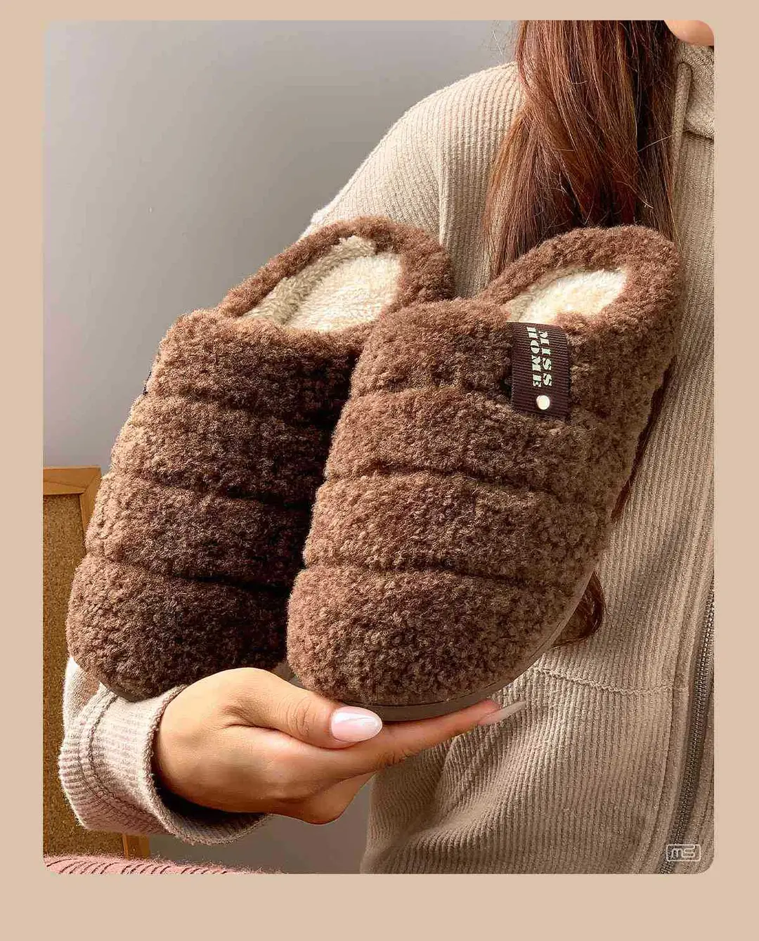 Cotton Slippers for Women Winter 2025 New Indoor Home Household Non-Slip Warm Plus Plush Slippers for Men Winter — feature 9