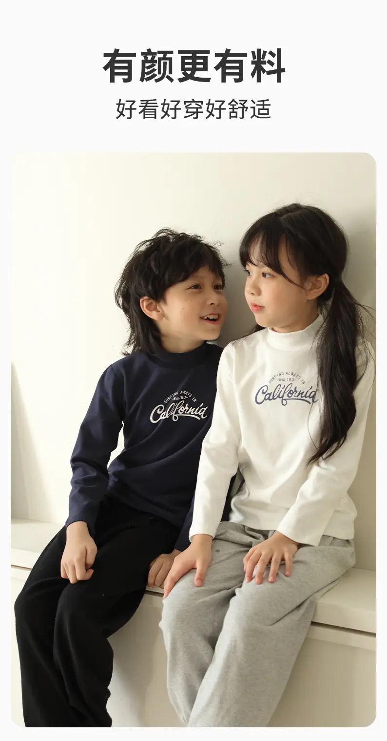 Pure Cotton Long Sleeve T-Shirt for Girls & Boys Spring Fall — feature 8