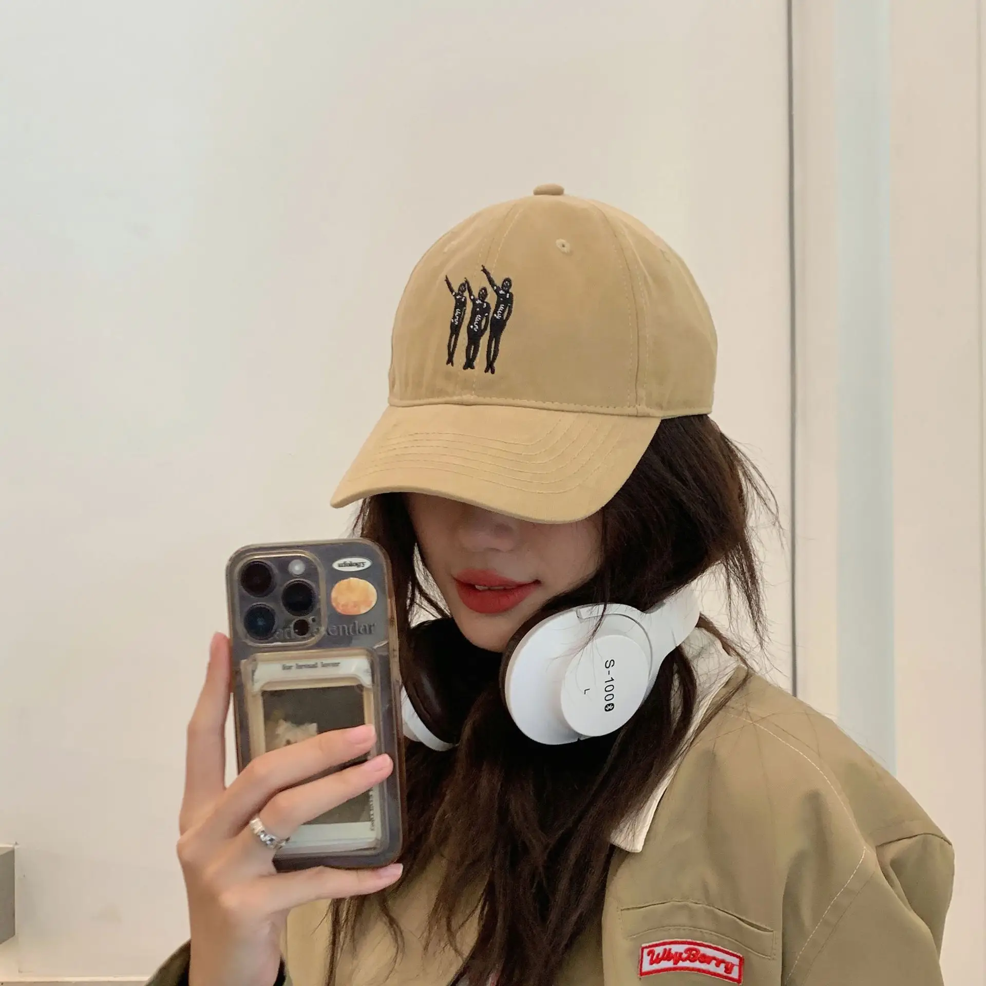 Korean Style Duckbill Cap Olive Green Unisex - Image 7