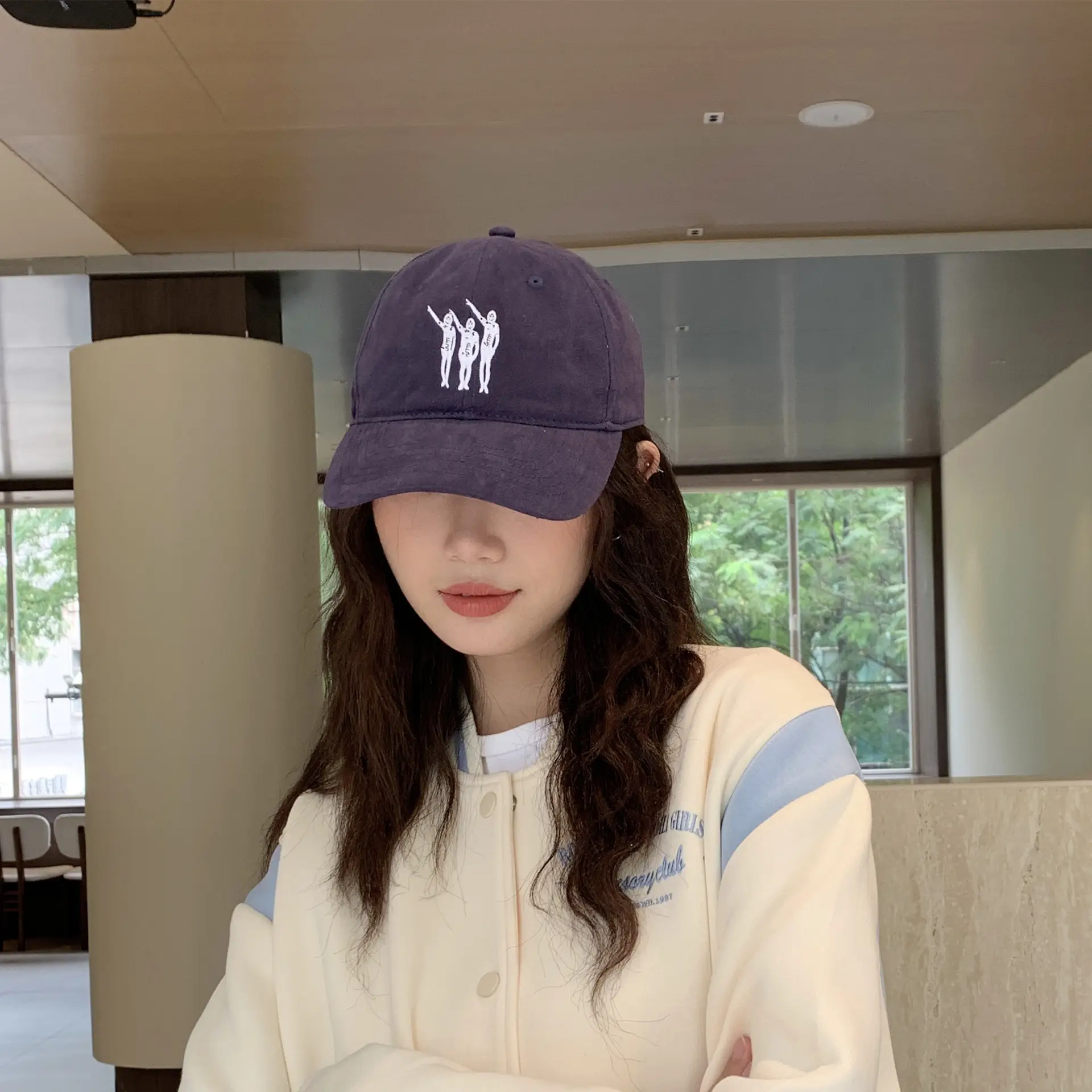 Korean Style Duckbill Cap Olive Green Unisex - Image 8