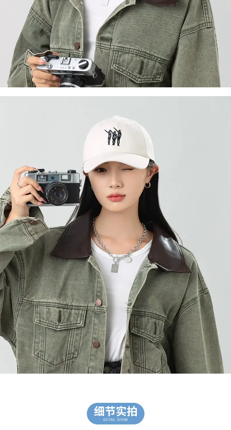 Korean Style Duckbill Cap Olive Green Unisex — feature 13