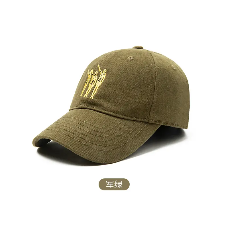 Korean Style Duckbill Cap Olive Green Unisex - Image 4