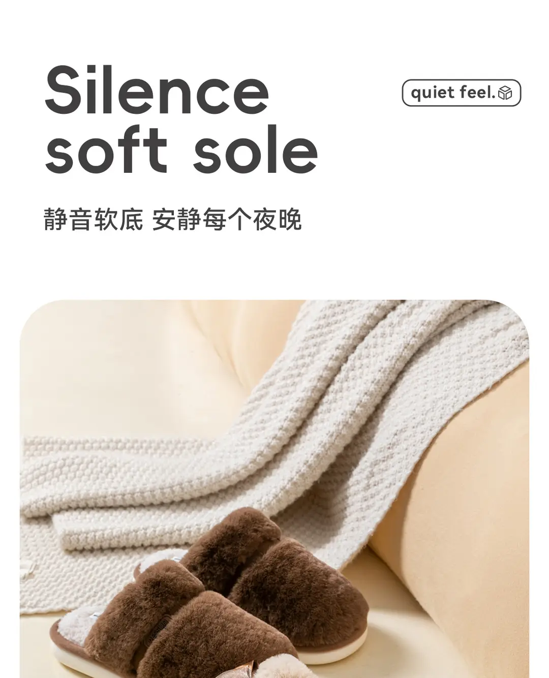 Bow Plush Cotton Slippers for Women Autumn and Winter 2025 New Warm Indoor Home Soft Sole Anti-Slip Confinement Slippers — feature 6