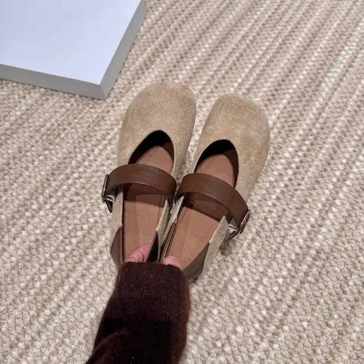 Mary Jane Brown Leather Two Wear Women Shoes — feature 3