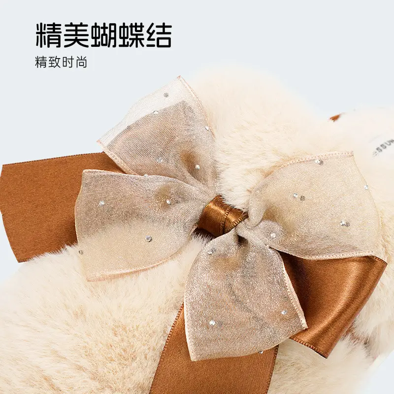 Women Grey Thick Cotton Slippers Winter Warm Indoor - Image 9