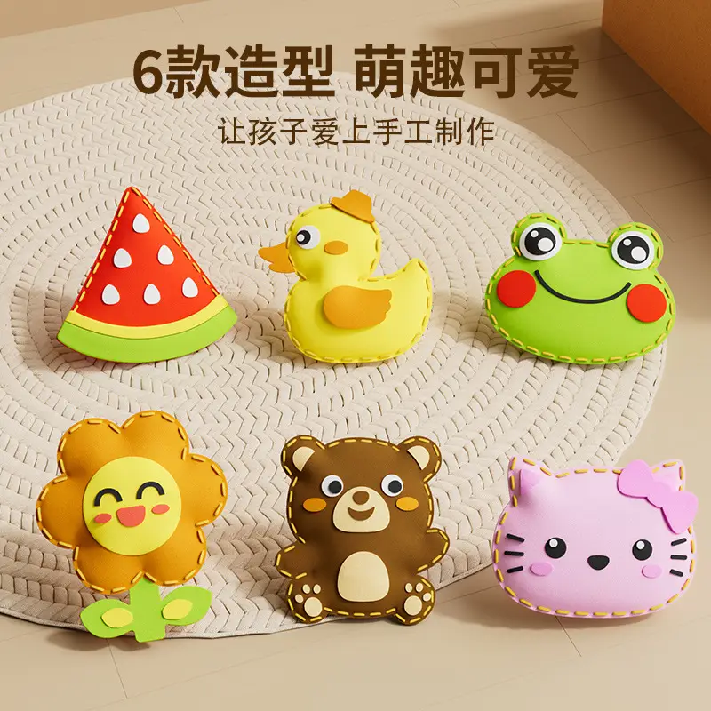 Winter Holiday Gift for Children, Sewing Fun Eva Handmade Creative Pendant Material Kit, DIY Doll Ornament