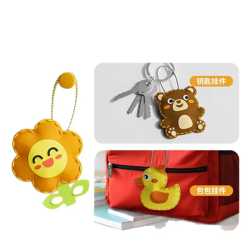 Winter Holiday Gift for Children, Sewing Fun Eva Handmade Creative Pendant Material Kit, DIY Doll Ornament