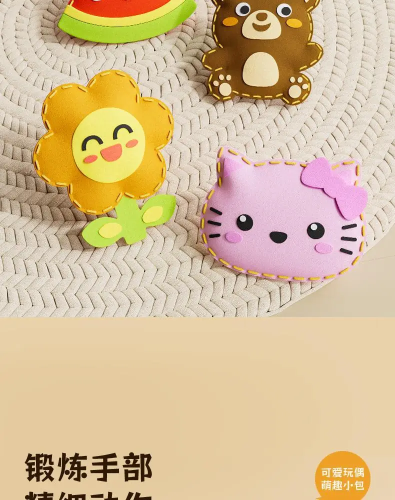 Winter Holiday Gift for Children, Sewing Fun Eva Handmade Creative Pendant Material Kit, DIY Doll Ornament — feature 5