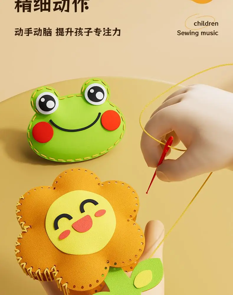 Winter Holiday Gift for Children, Sewing Fun Eva Handmade Creative Pendant Material Kit, DIY Doll Ornament — feature 6