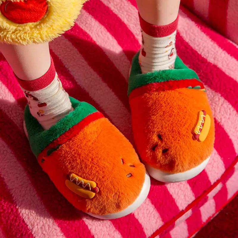 Funny Cartoon Cotton Slippers 2025 New Cute Home Autumn and Winter Thick-Soled Anti-Slip Stuffed Home Cotton Shoes Women's Style - Image 5
