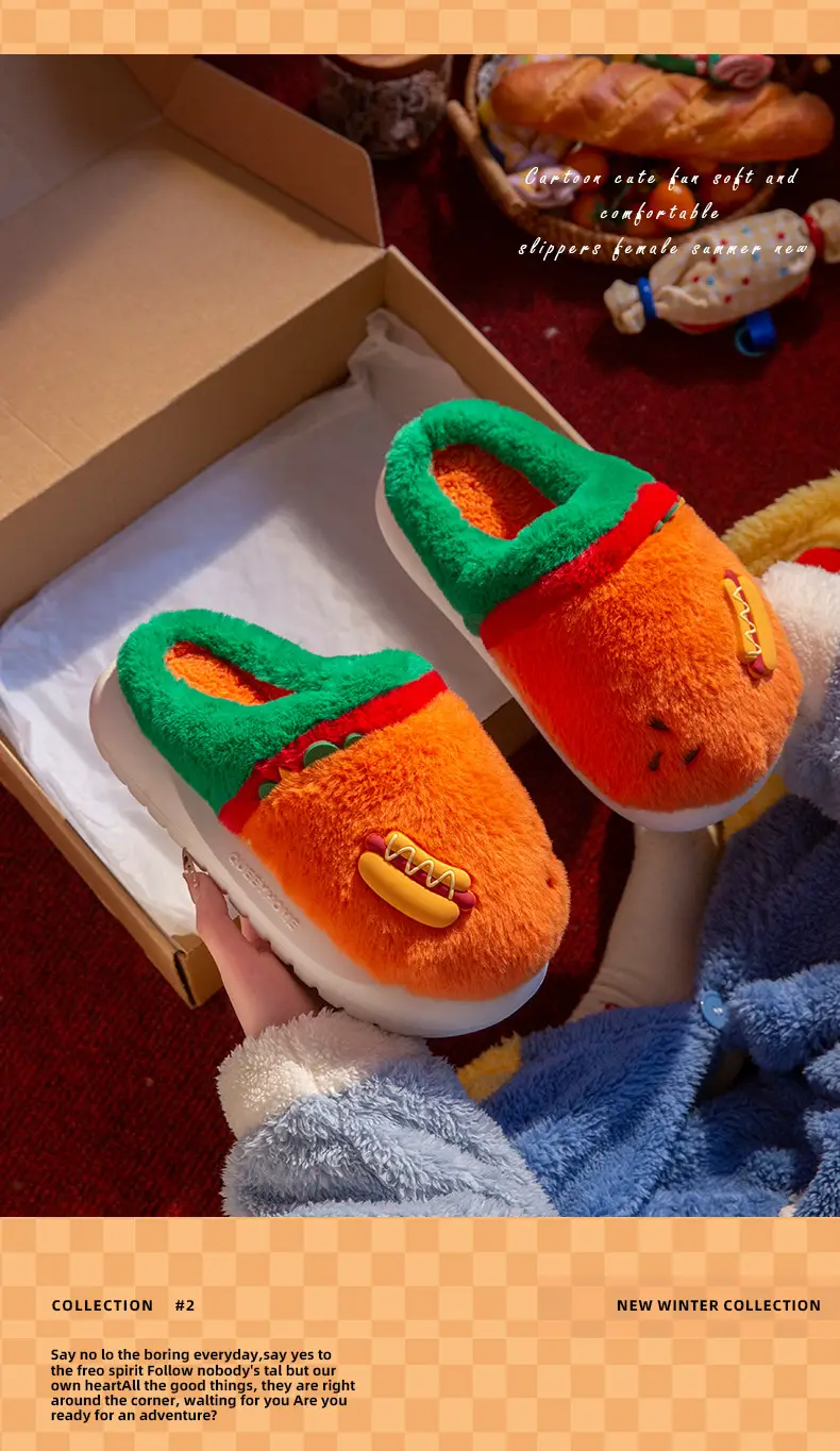 Funny Cartoon Cotton Slippers 2025 New Cute Home Autumn and Winter Thick-Soled Anti-Slip Stuffed Home Cotton Shoes Women's Style — feature 10