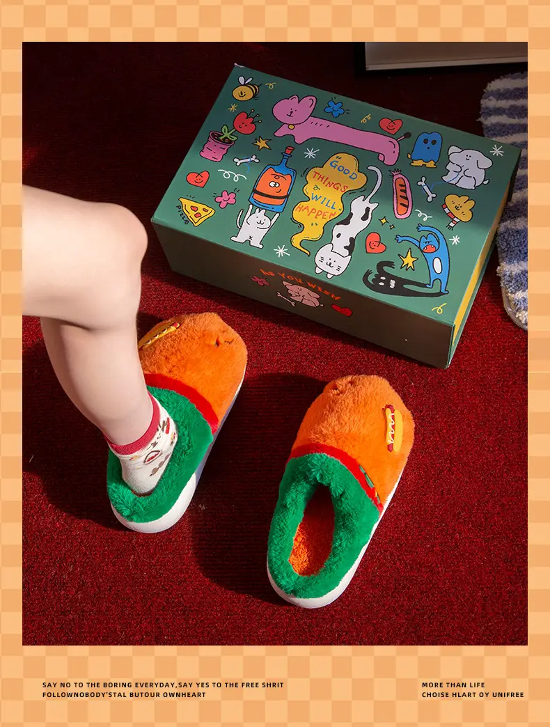 Funny Cartoon Cotton Slippers 2025 New Cute Home Autumn and Winter Thick-Soled Anti-Slip Stuffed Home Cotton Shoes Women's Style — feature 7