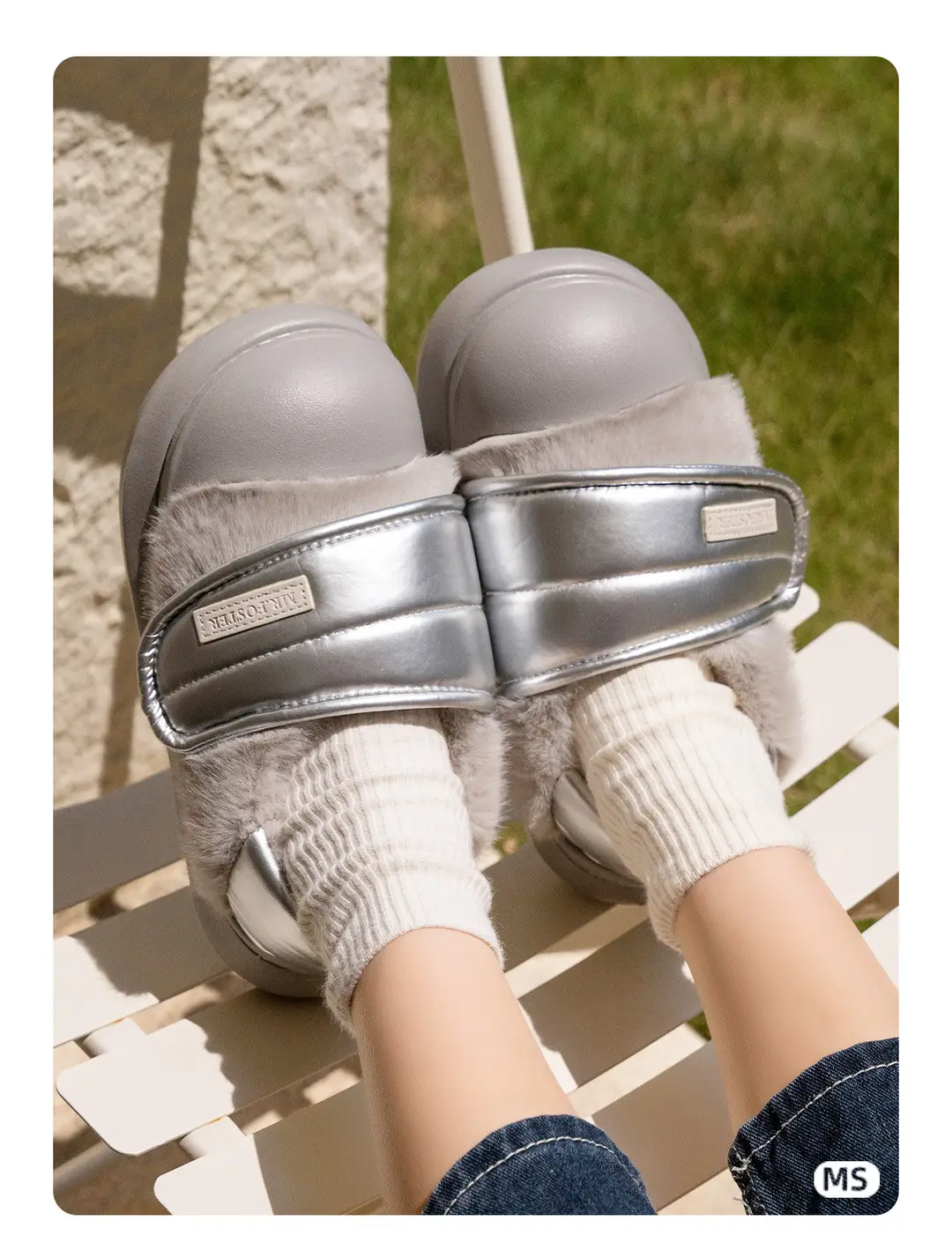 Ins Style Velcro Winter Warm Cotton Shoes for Women, Personalized Cotton Boots for Outer Wear, Fashionable and Casual Birkenstocks — feature 3
