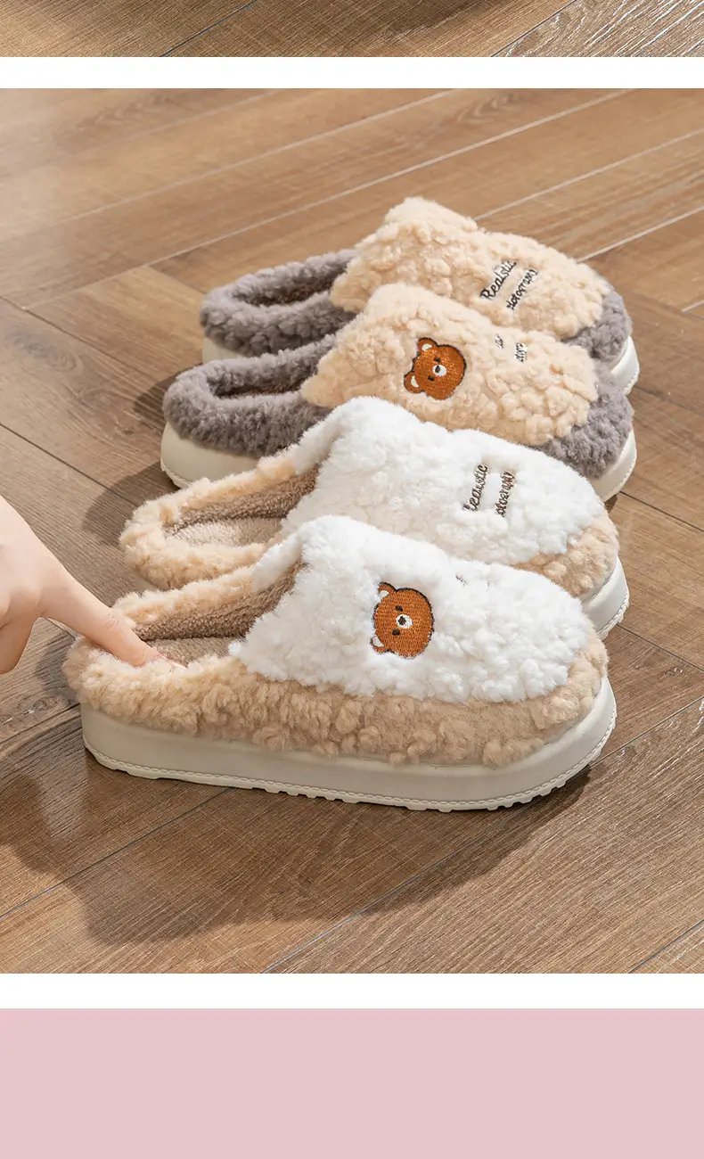 Women Cotton Fluffy Slippers Autumn Winter 2025 — feature 16