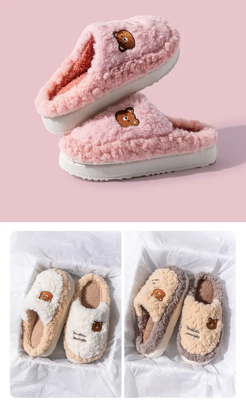 Women Cotton Fluffy Slippers Autumn Winter 2025 — feature 17