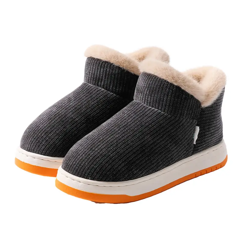 Middle-Aged and Elderly Men's Bag-Heeled Cotton Slippers 2025 New Autumn and Winter Indoor Home Non-Slip Warm Fleece-Lined Thickeneded Cotton Slippers - Image 12