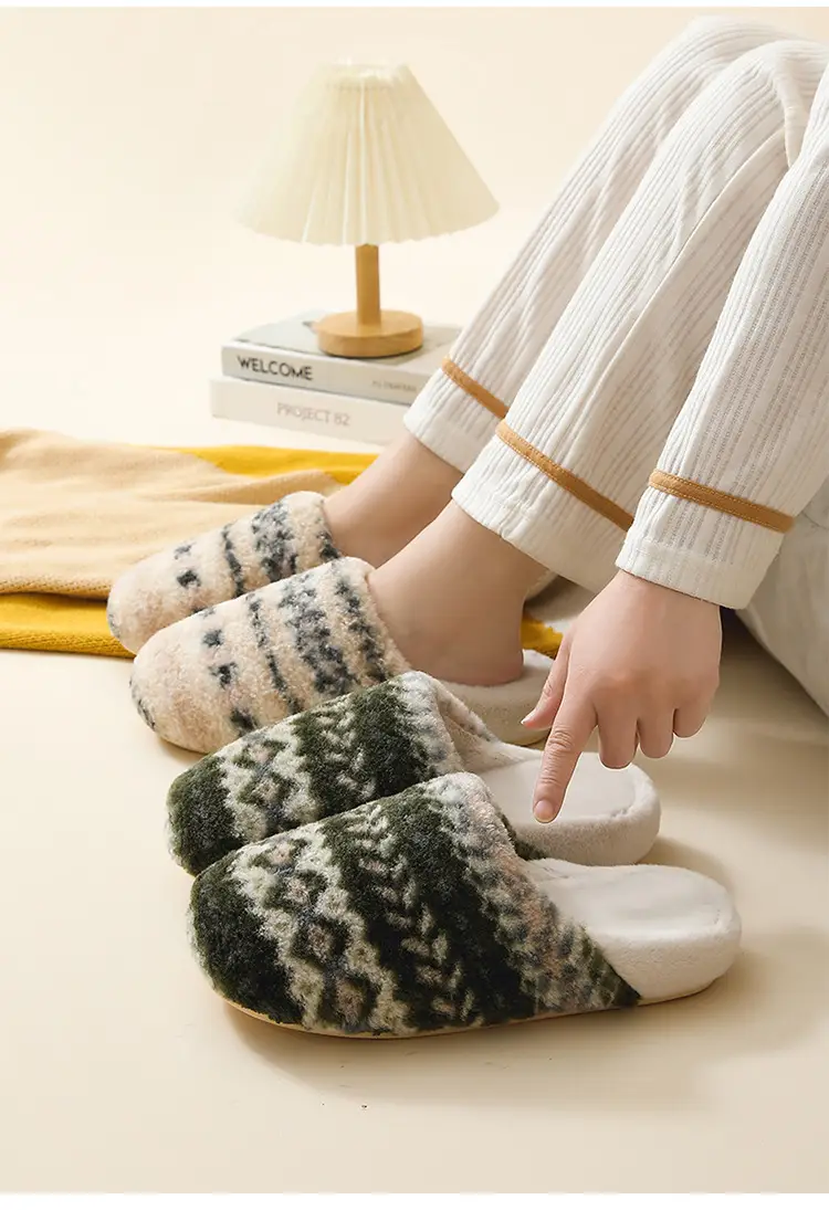 Warm Korean-Style Cotton Slippers for Men Women — feature 11