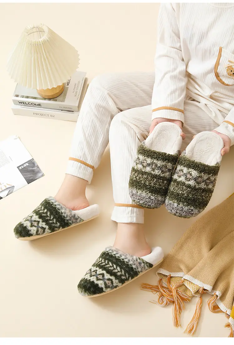 Warm Korean-Style Cotton Slippers for Men Women — feature 12