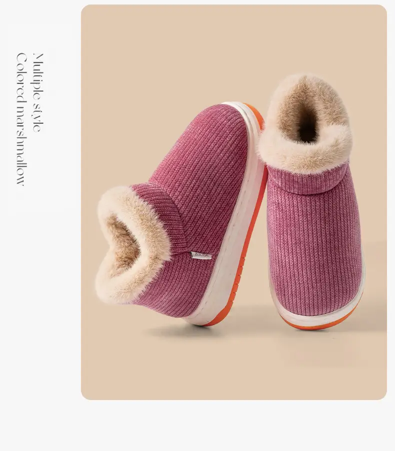 Men's Elderly Cotton Slippers Brown Warm Indoor Winter — feature 12