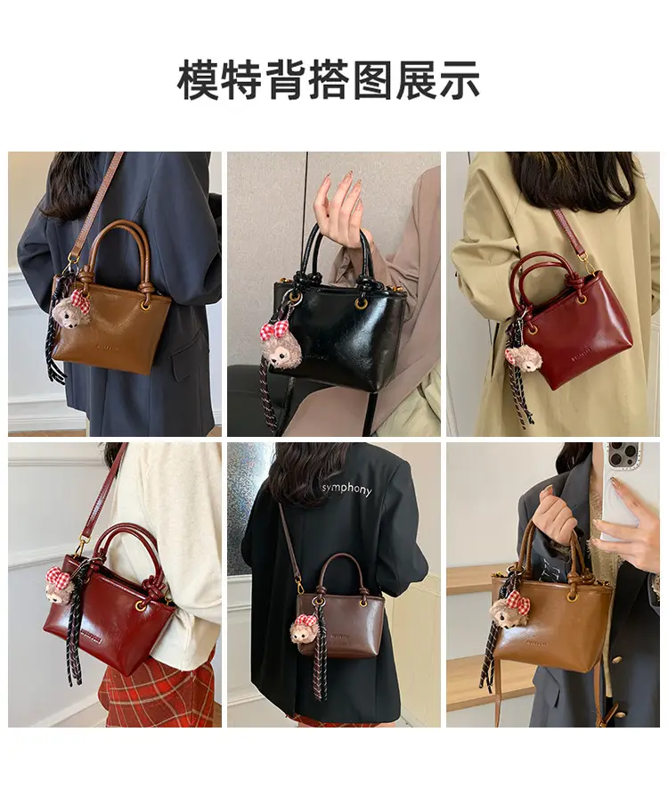 2025 Black Leather Bucket Bag for Women — feature 10
