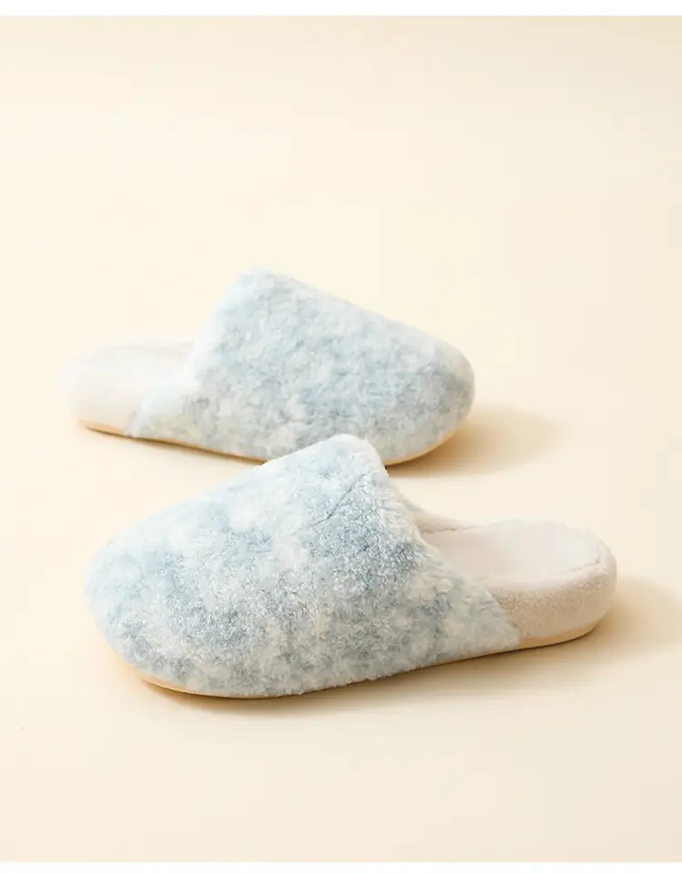 Cotton Slippers for Women in Autumn and Winter Retro Plaid Home Indoor Fleece-Lined Warm Soft Sole Non-Slip Couple Cotton Shoes Men's Wool Slippers — feature 20