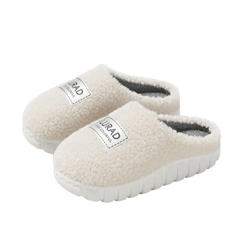 Cotton Slippers for Home Fashion and Warmth New Indoor Comfortable Plush Cotton Slippers Winter Home Winter Furry Cotton Shoes - Image 11
