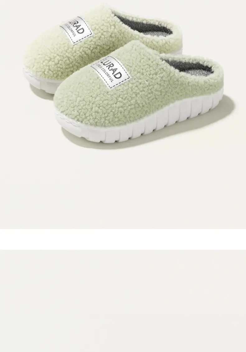 Cotton Slippers for Home Fashion and Warmth New Indoor Comfortable Plush Cotton Slippers Winter Home Winter Furry Cotton Shoes — feature 10