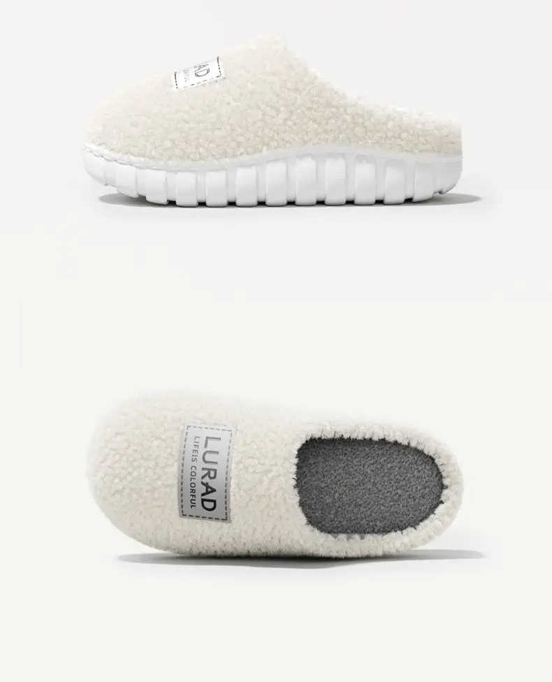 Cotton Slippers for Home Fashion and Warmth New Indoor Comfortable Plush Cotton Slippers Winter Home Winter Furry Cotton Shoes — feature 13
