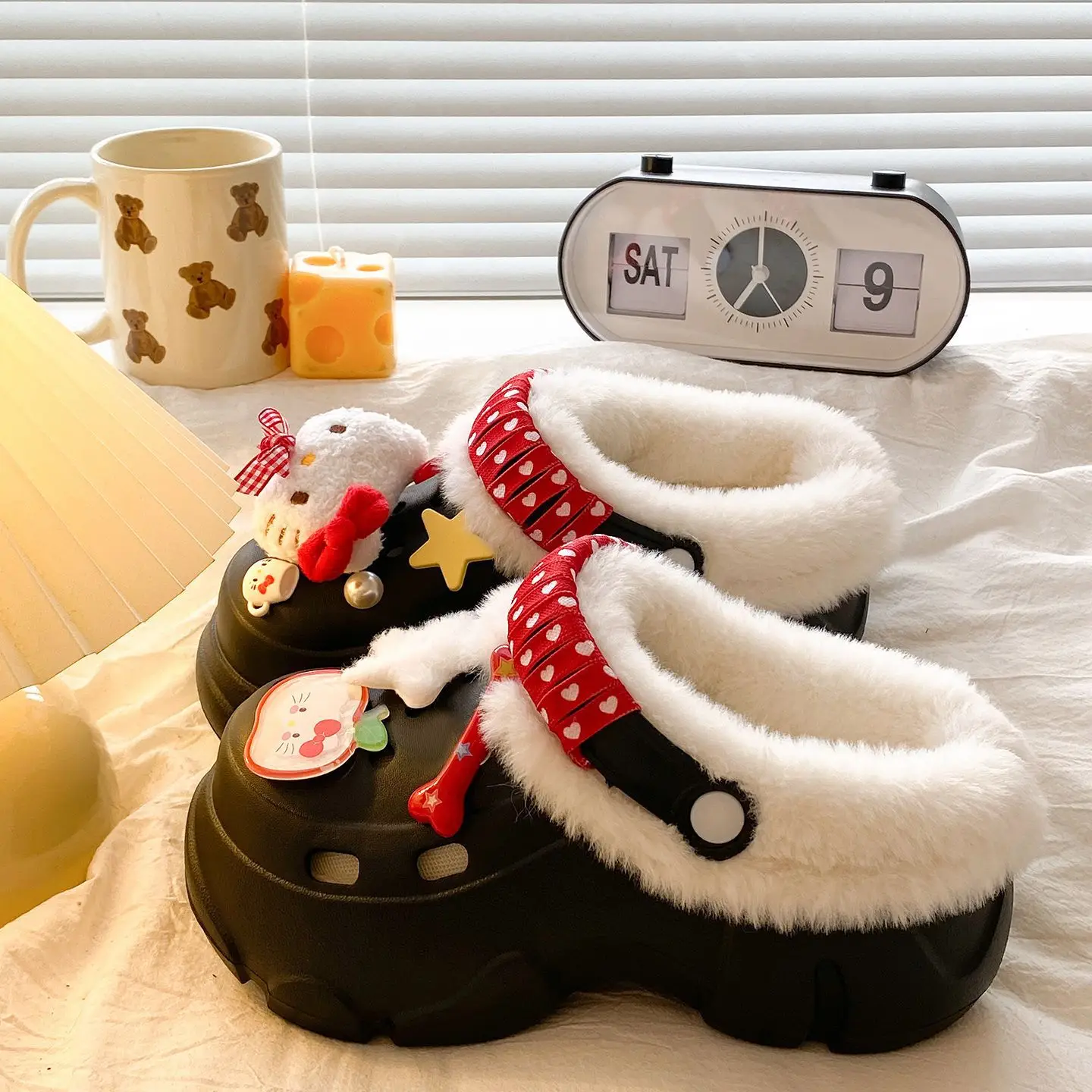 Winter Detachable Korean Style Plush Shoes for Women - Image 8
