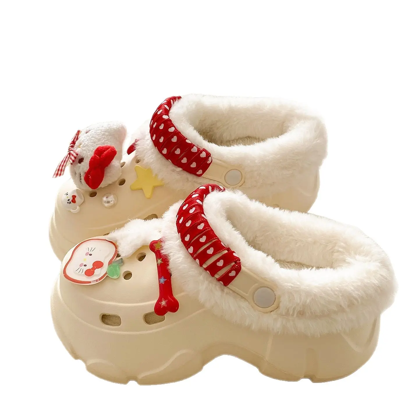Winter Detachable Korean Style Plush Shoes for Women - Image 9