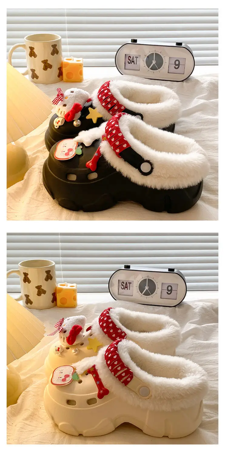 Winter Detachable Korean Style Plush Shoes for Women — feature 19