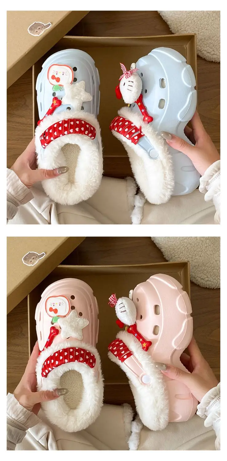 Winter Detachable Korean Style Plush Shoes for Women — feature 22