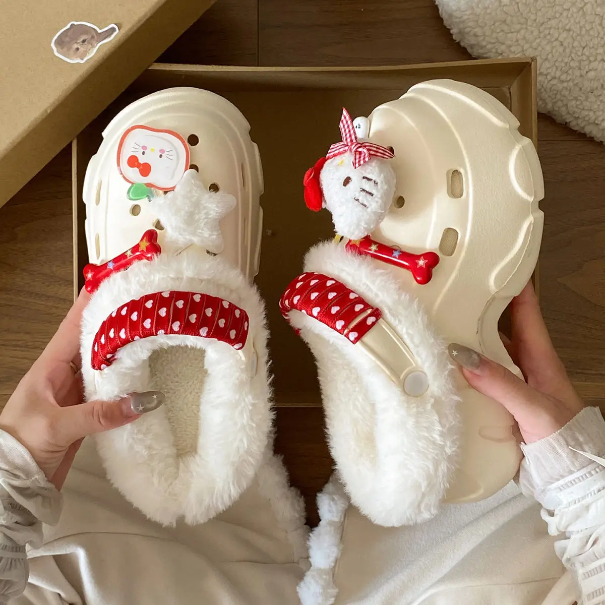 Winter Detachable Korean Style Plush Shoes for Women — feature 28