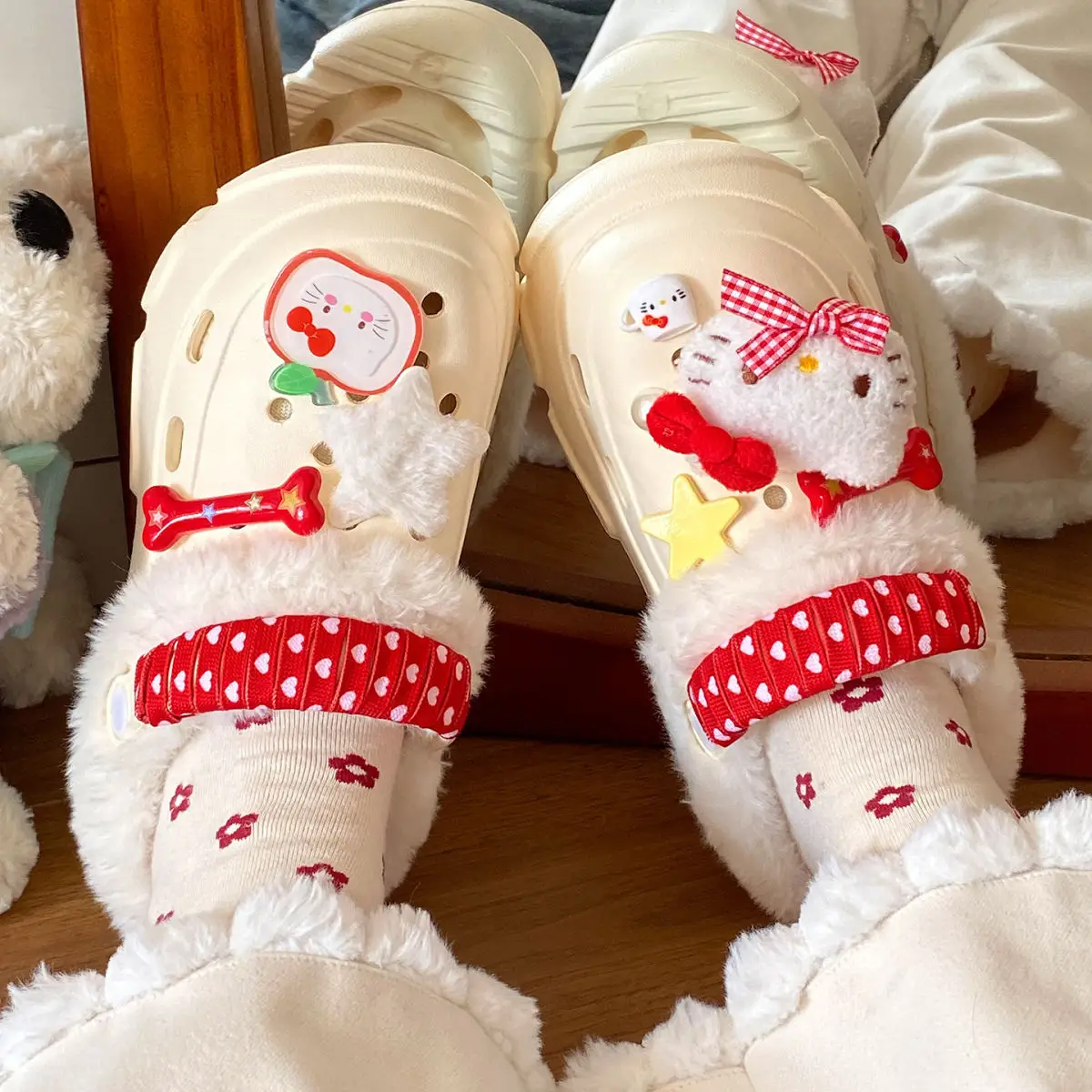 Winter Detachable Korean Style Plush Shoes for Women — feature 29