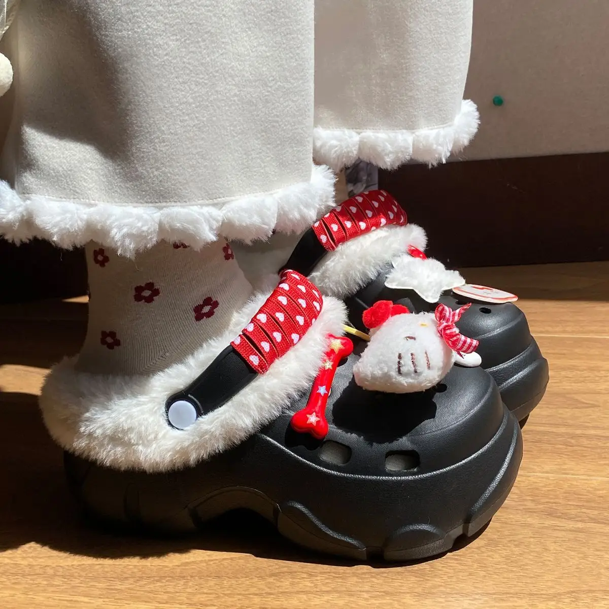 Winter Detachable Korean Style Plush Shoes for Women — feature 32