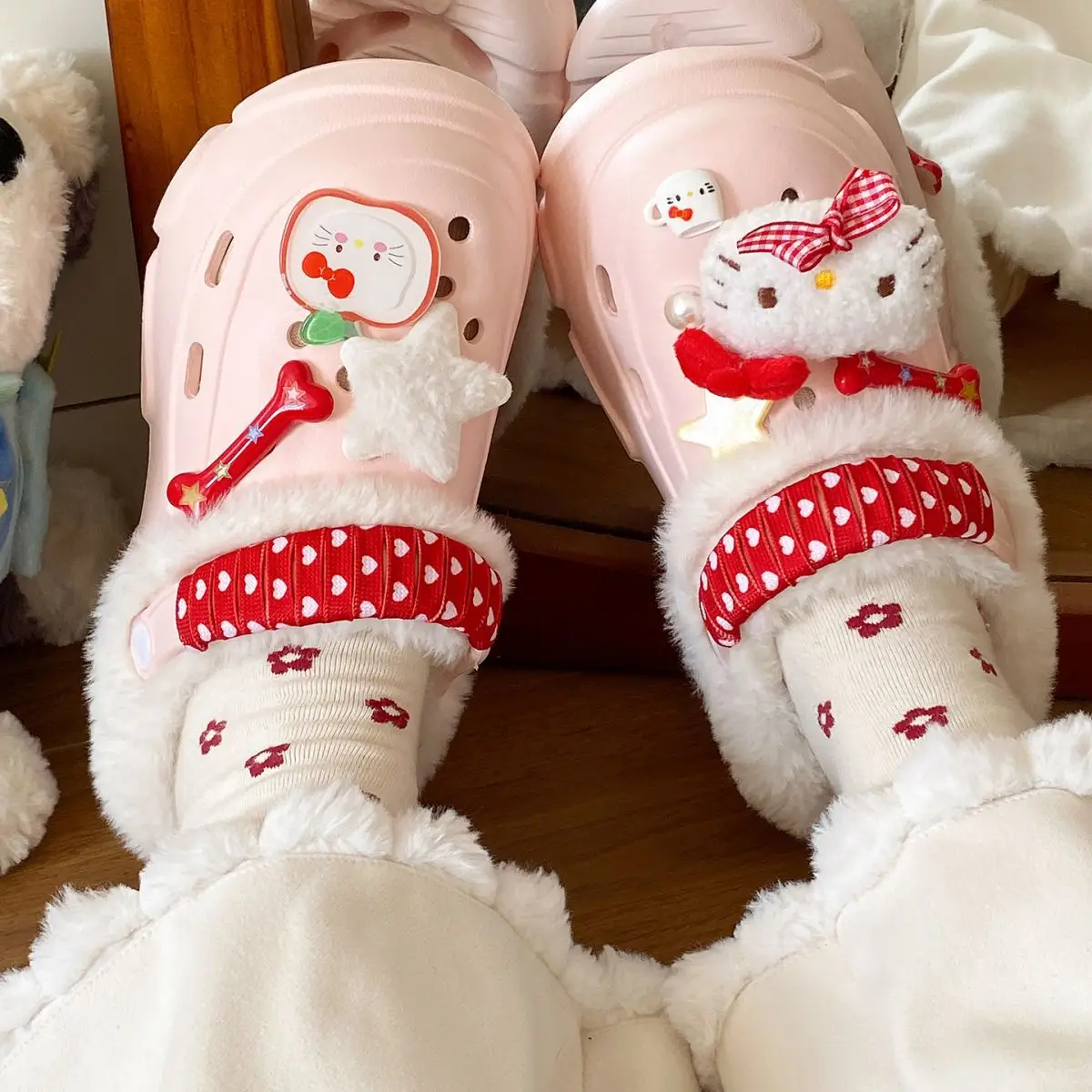 Winter Detachable Korean Style Plush Shoes for Women — feature 39