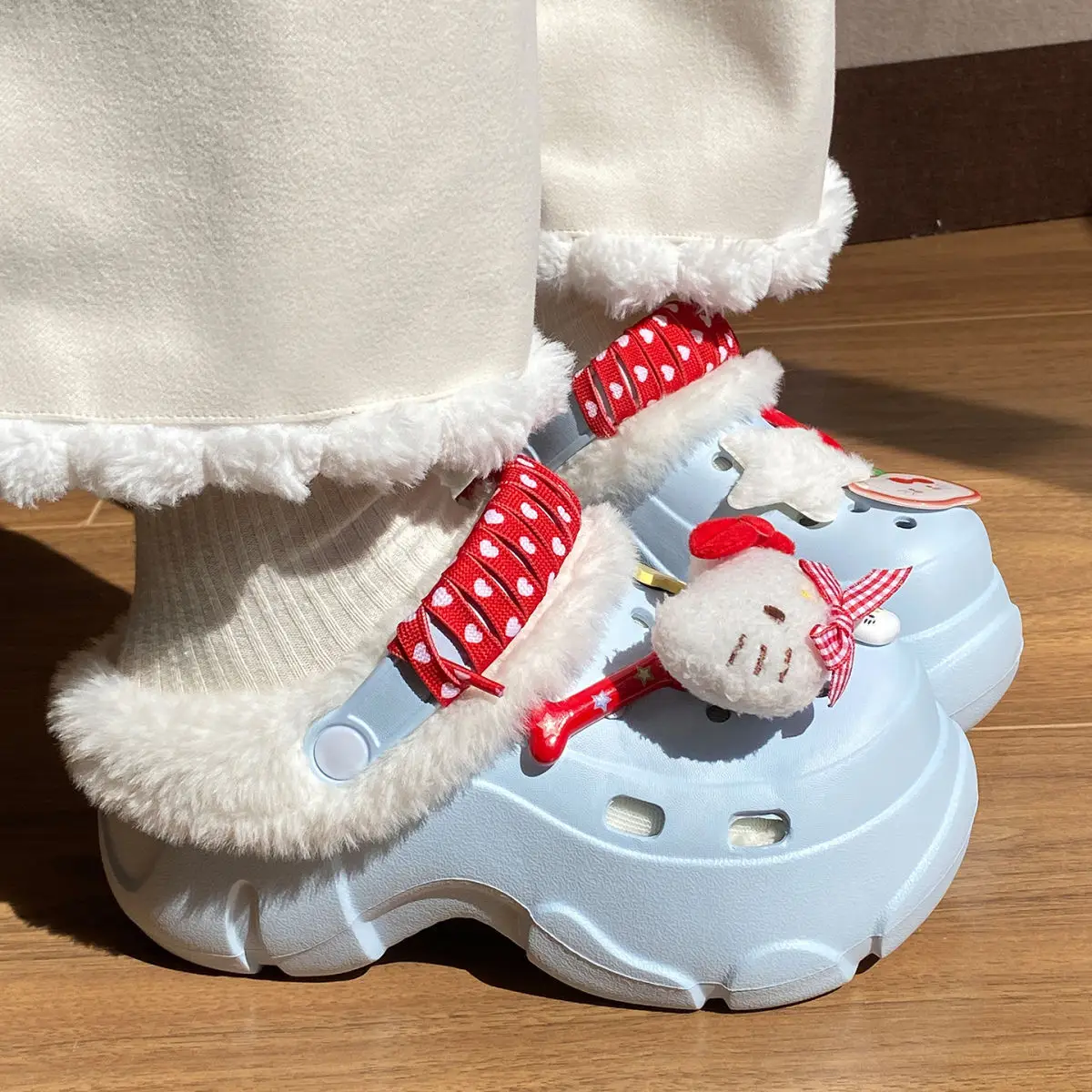 Winter Detachable Korean Style Plush Shoes for Women — feature 40