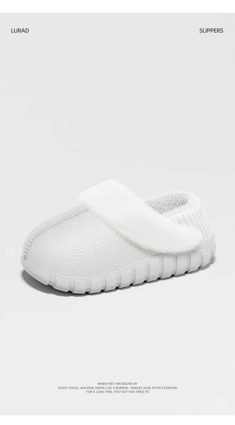 Stepping on Poop Feeling Cotton Slippers with Heel for Men, Autumn and Winter 2025 New Indoor Home Couple Thick-Soled Plush Cotton Shoes for Women Winter — feature 8