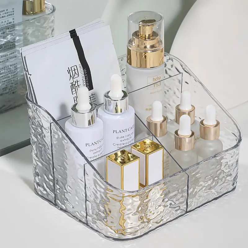 Clear Ripple Storage Box for Makeup Brushes & Cosmetics