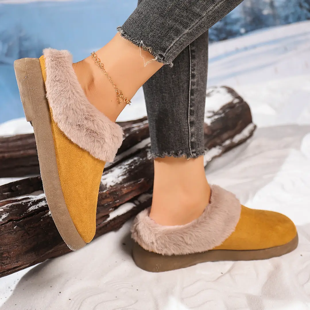 Women's Shoes, Velvet Birkenstock Shoes, Women's Slip-On Lamb Fur Shoes, Winter New Anti-Slip Warm Snow Boots, Beanie Cotton — feature 20