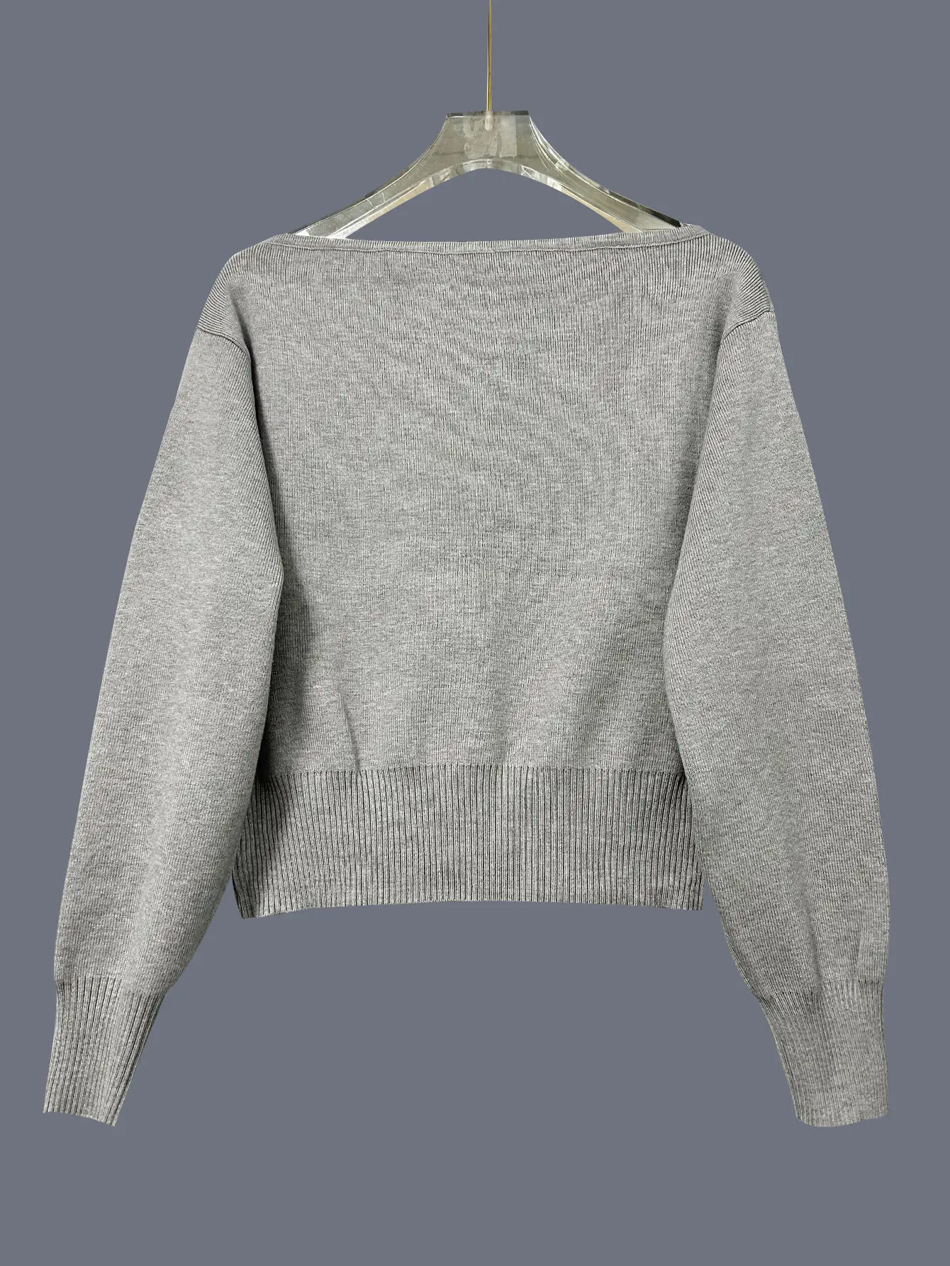 Knitted Off-Shoulder Sweater Top with Lace Shorts — feature 12