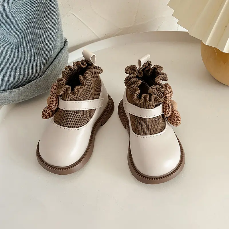 Baby Toddler Shoes Soft Sole 2025 Autum New Baby Girl Princess Shoes Feiwei Girls Small Leather Shoes Toddler Shoes - Image 3