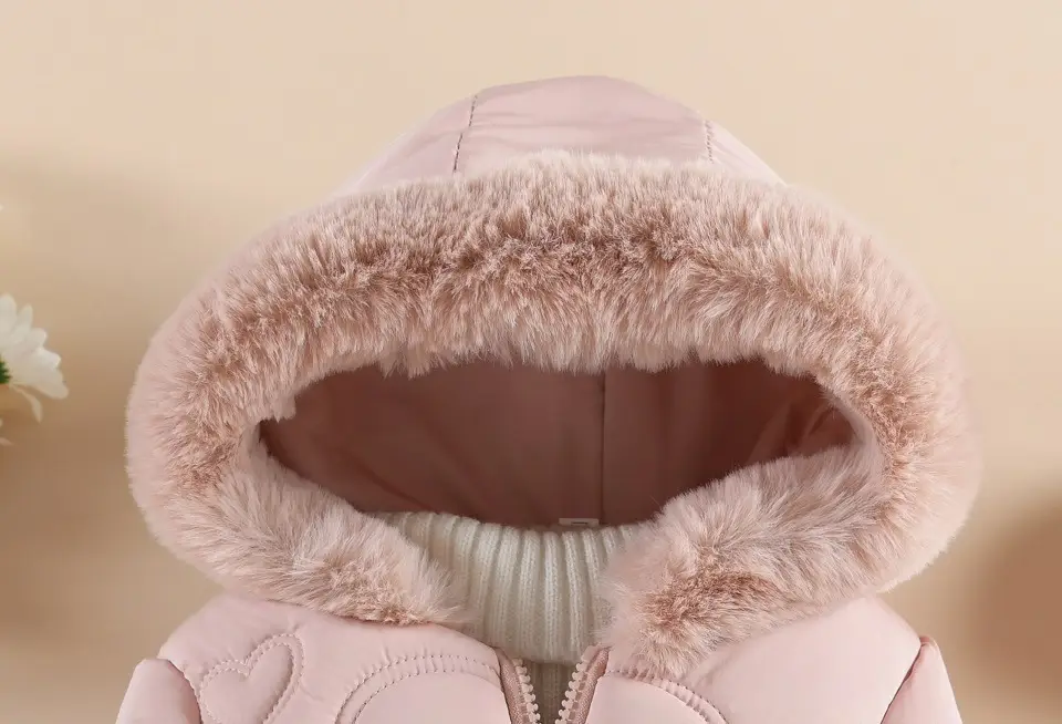 Children's Winter Coat for Girls, Fleece-Lined and Thickened Cotton Jacket for Girls Aged 1 to 5 Years, Stylish Winter Outerwear Cotton Coat — feature 11