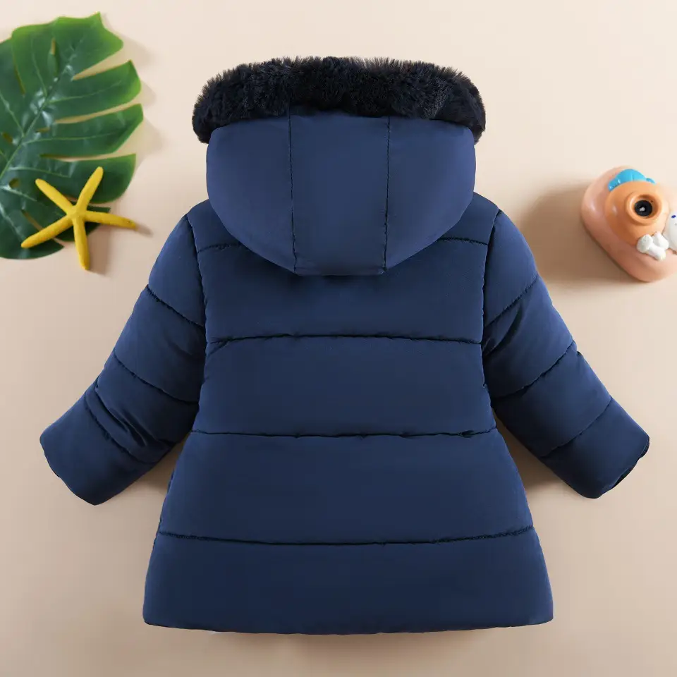 Children's Winter Coat for Girls, Fleece-Lined and Thickened Cotton Jacket for Girls Aged 1 to 5 Years, Stylish Winter Outerwear Cotton Coat — feature 4