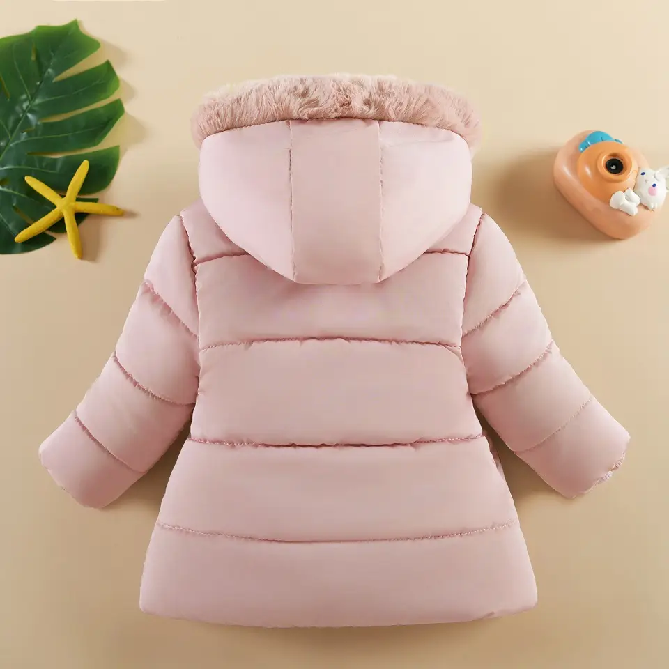 Children's Winter Coat for Girls, Fleece-Lined and Thickened Cotton Jacket for Girls Aged 1 to 5 Years, Stylish Winter Outerwear Cotton Coat — feature 8