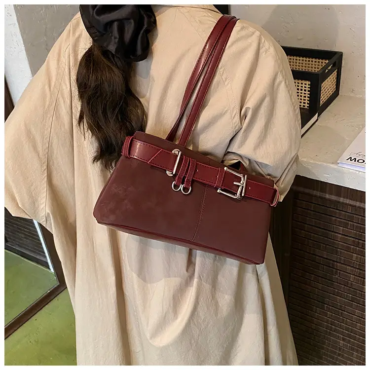 Retro Frosted Suede Shoulder Bag Women 2026 — feature 16