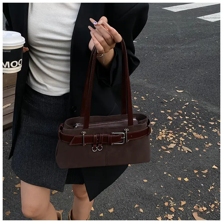 Retro Frosted Suede Shoulder Bag Women 2026 — feature 22