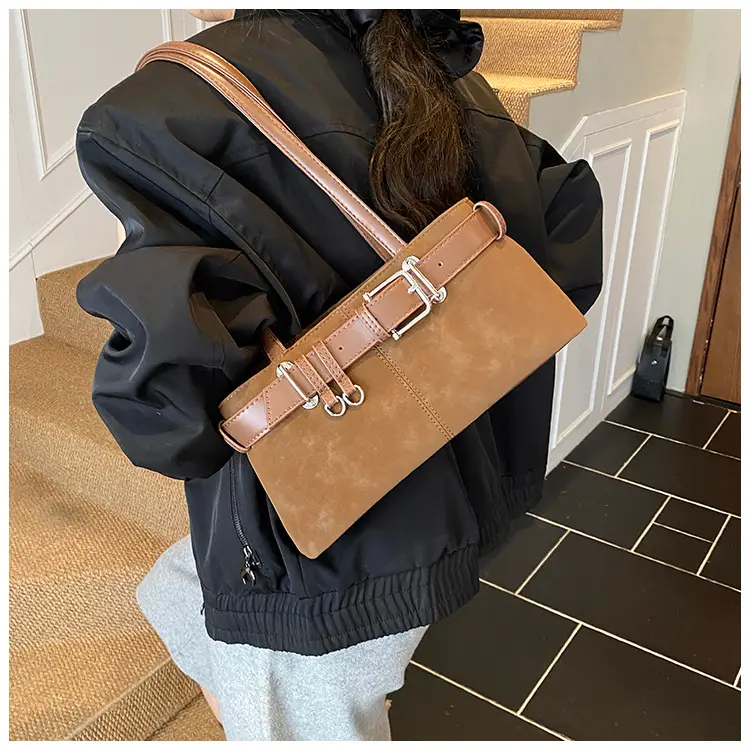Retro Frosted Suede Shoulder Bag Women 2026 — feature 24