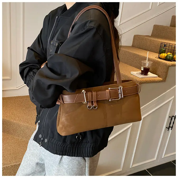 Retro Frosted Suede Shoulder Bag Women 2026 — feature 25